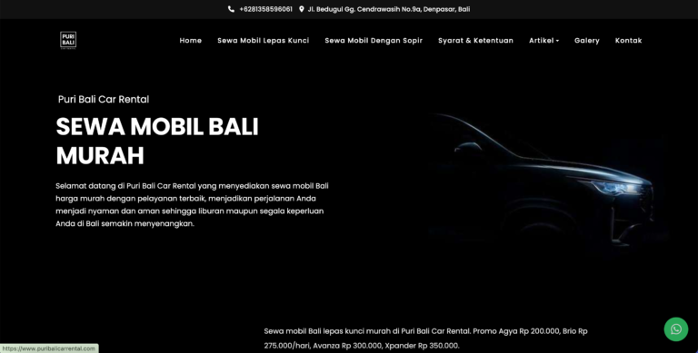 portofolio website digiskema puribalicarrental.com